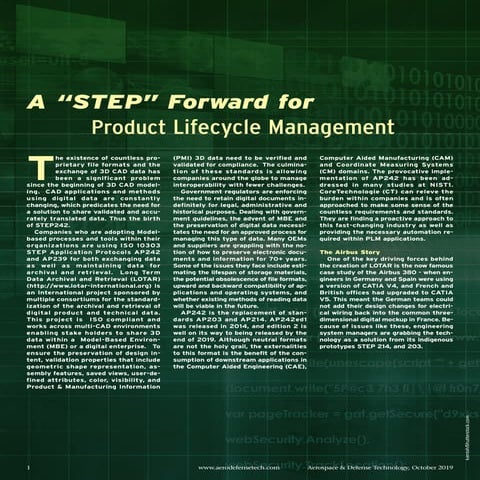 A "STEP" Forward for Product Lifecycle Management 