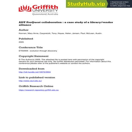 ADT ProQuest Collaboration   A Case Study Of A Library Vendor Alliance