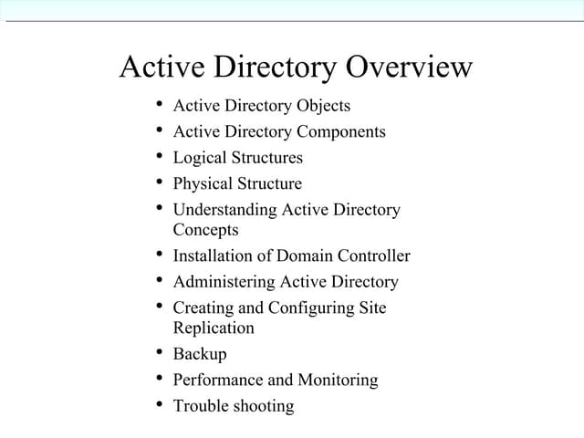 Active Directory Training