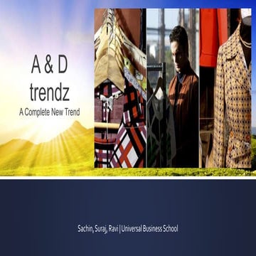 A & d trendz apparel store concept and plan