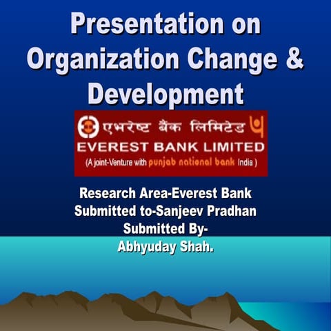 Presentation on Organization Change & Development