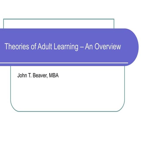 Adult Learning Styles