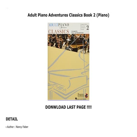Partitions Classiques Piano Adult Piano Adventures Classics Book 1 - Méthode Piano Classique Pour Adultes Pianoforte Kids