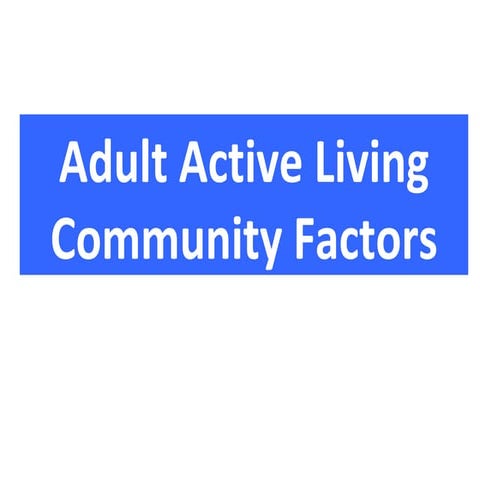 Adult Active Living