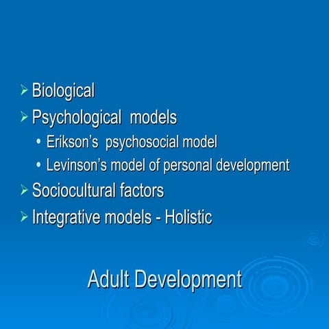 Adult development