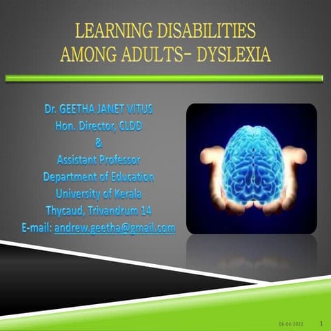 Adult dyslexia