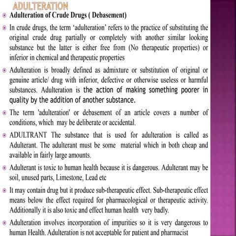 ADULTERATION-1.pdf related to adulteration and it's causes it's types ...