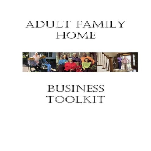 Adult family home business tool kit