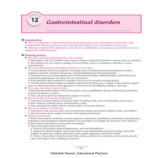 Adult Health Nursing 3rd semester BSN Book by Abdullah Danish, Educational Pl...