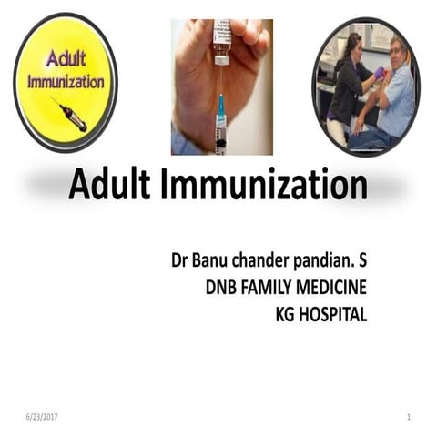 Adult immunization PRESENTATION | PPTX
