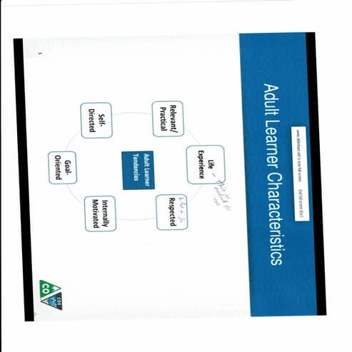 Adult learner characteristics
