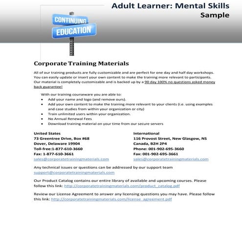 Adult learning __mental_skills_sample