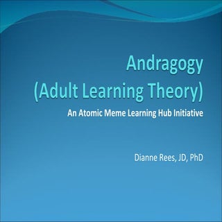 Adult learning theory principles an...