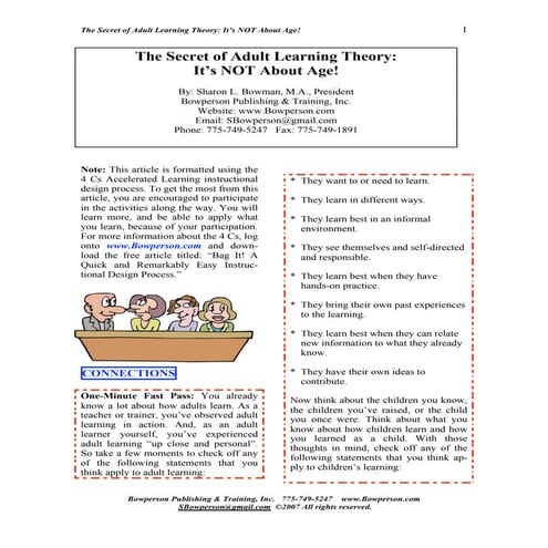 The Secret of Adult Learning: It's NOT About Age!