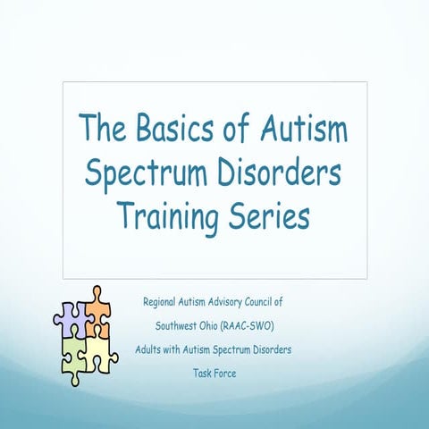 Cognition and Learning in Autism