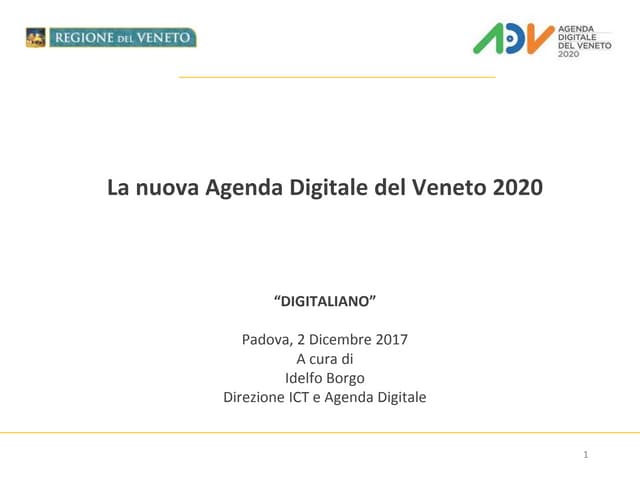 La nuova Agenda Digitale del Veneto 2020