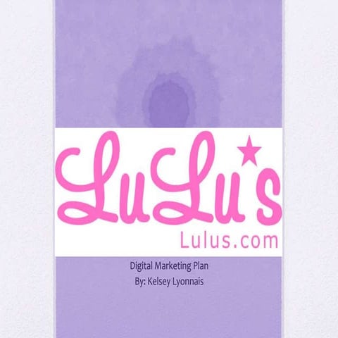 Lulu's Digital Marketing Plan. 