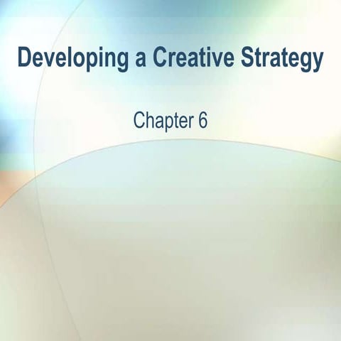Adv 435 ch 6 creative strategy