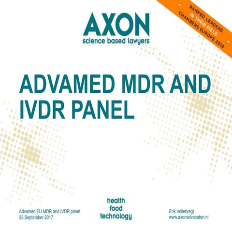 Advamed EU MDR and IVDR panel presentation | PPTX
