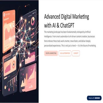 Harnessing AI & ChatGPT for Advanced Digital Marketing Success | PDF