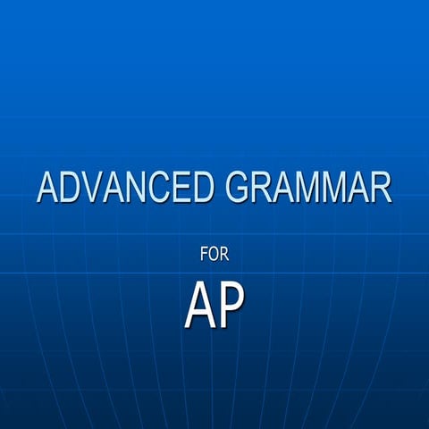 Advanced grammar pwrpt