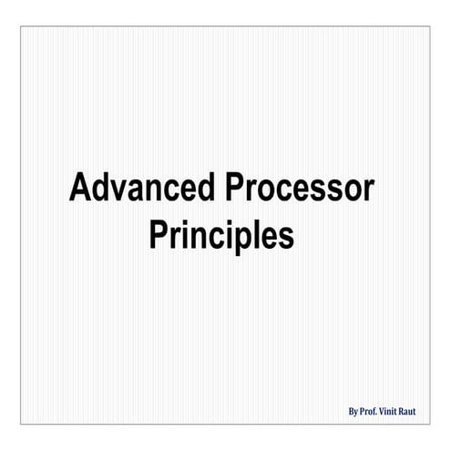 Advanced processor Principles | PDF | Operating Systems | Computer ...