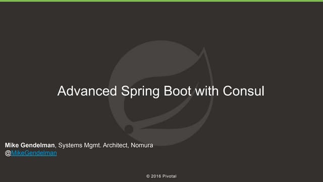 Advanced Spring Boot with Consul