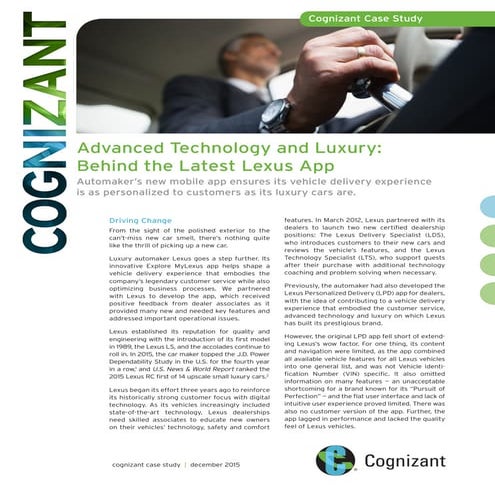 Advanced Technology and Luxury: Behind the Latest Lexus App