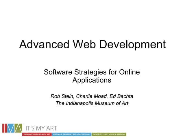Advanced Web Development | PPT | Web Development | Internet