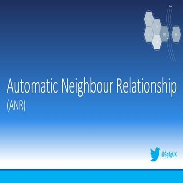 3GPP SON Series: SON in 3GPP Release-8 – ANR