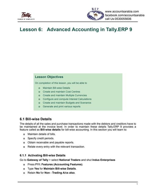 Creating inventory masters in Tally ERP 9 | PDF | Business Accounting ...