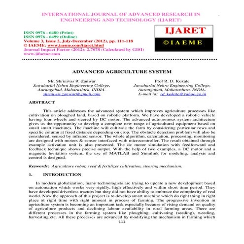 Advanced agriculture system