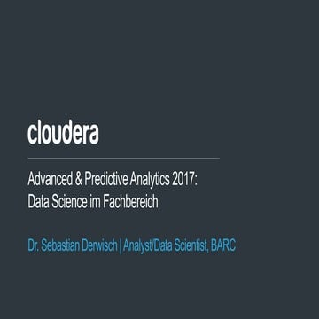 Data Science im Fachbereich - Ergebnisse des BARC Advanced - & Predictive Ana...