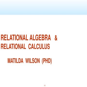 Introduction to Relational Algebra Advance Database  Part three.pptx