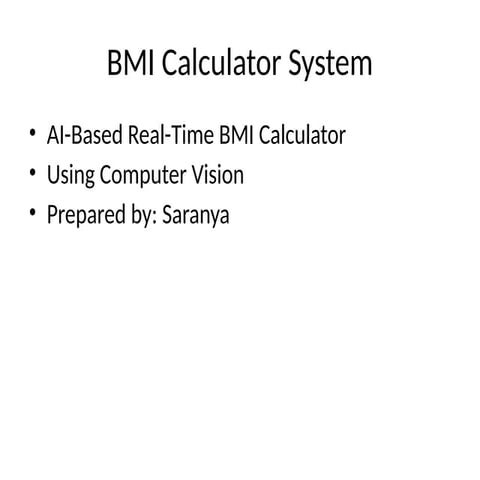AI-Powered Real-Time BMI Calculator Using Computer Vision and Pose ...