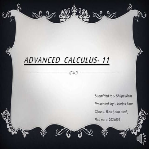 Advanced  calculus -11