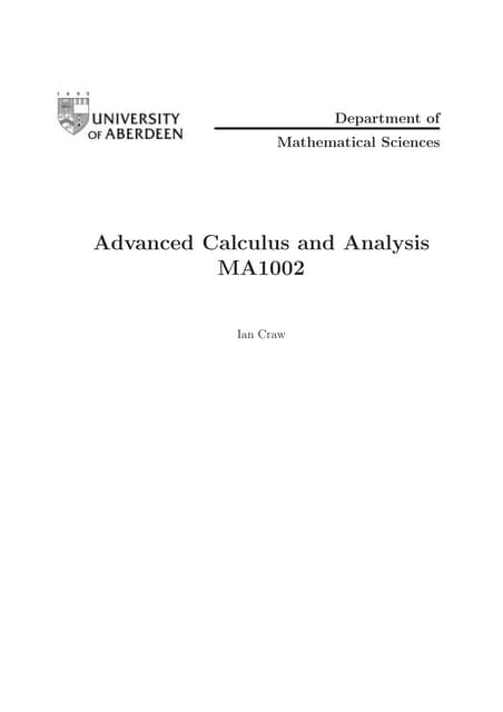 Advanced Calculus and Analysis MA1002 - CiteSeer ( PDFDrive ).pdf