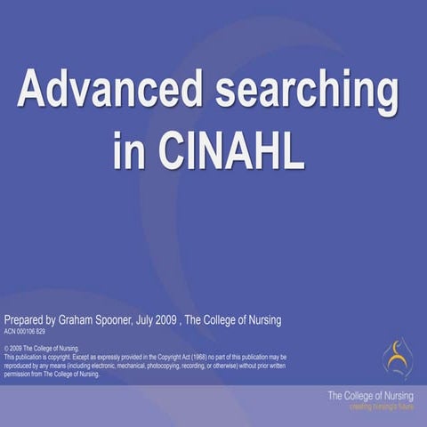 Advanced Cinahl