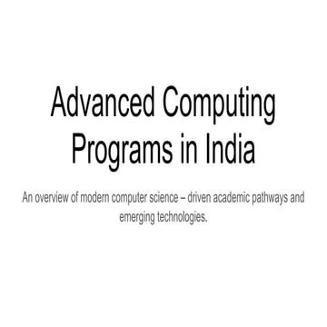 Advanced Computing Programs in India.pptx
