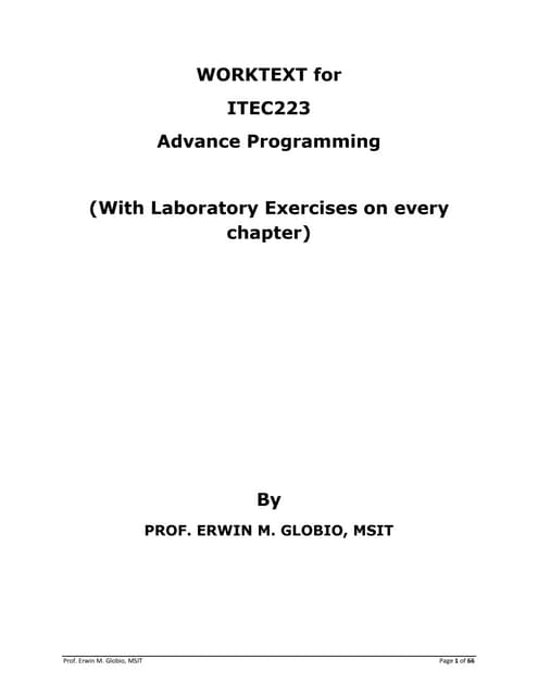 A tutorial on C++ Programming