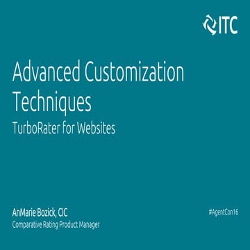 Advanced Customization Techniques for TurboRater for Websites - AnMarie ...