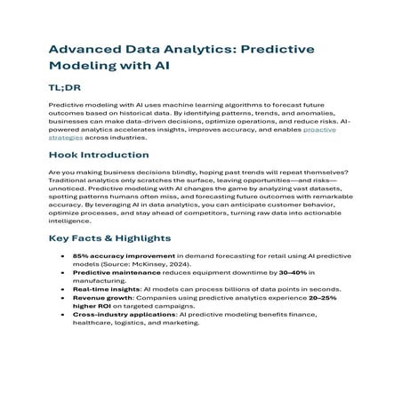 Advanced Data Analytics Predictive Modeling with AI.pdf