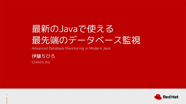 Advanced database monitoring in modern java