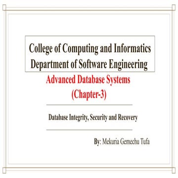 Advanced Database Systems-Chapt-3.pptx advanced database | PPTX