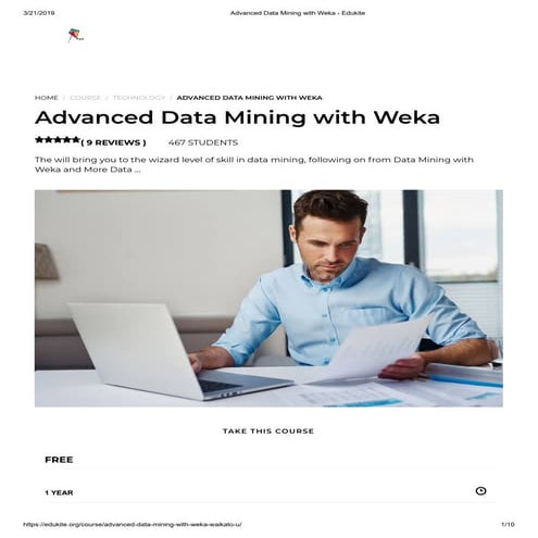 Advanced Data Mining with Weka - Edukite | PDF