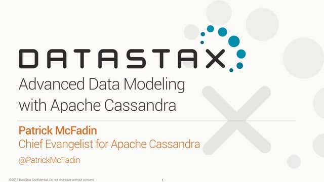 Advanced data modeling with apache cassandra