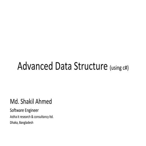 Advanced data structure | PPT