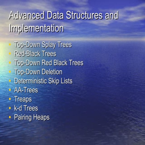 Advanced data structures and implementation | PPT | Programming ...