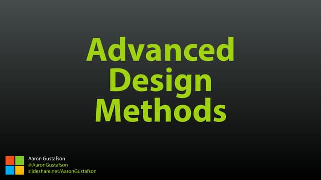 Advanced Design Methods 1, Day 2