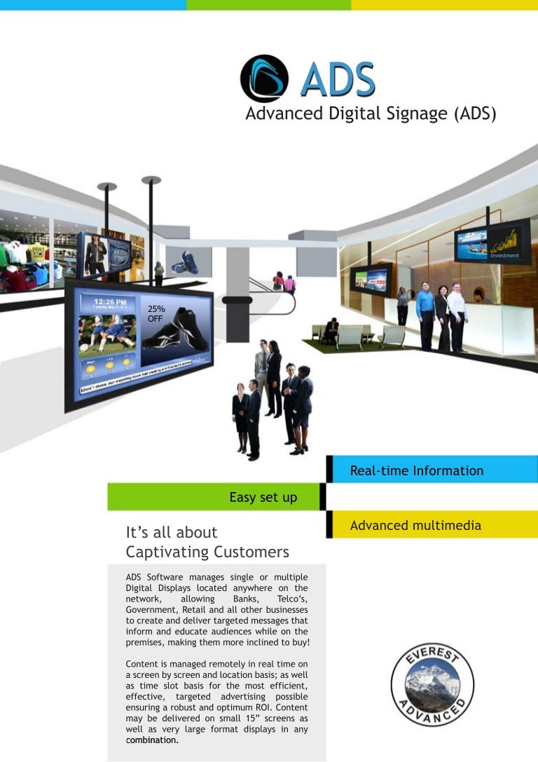 Advanced digital signage (ads) brochure